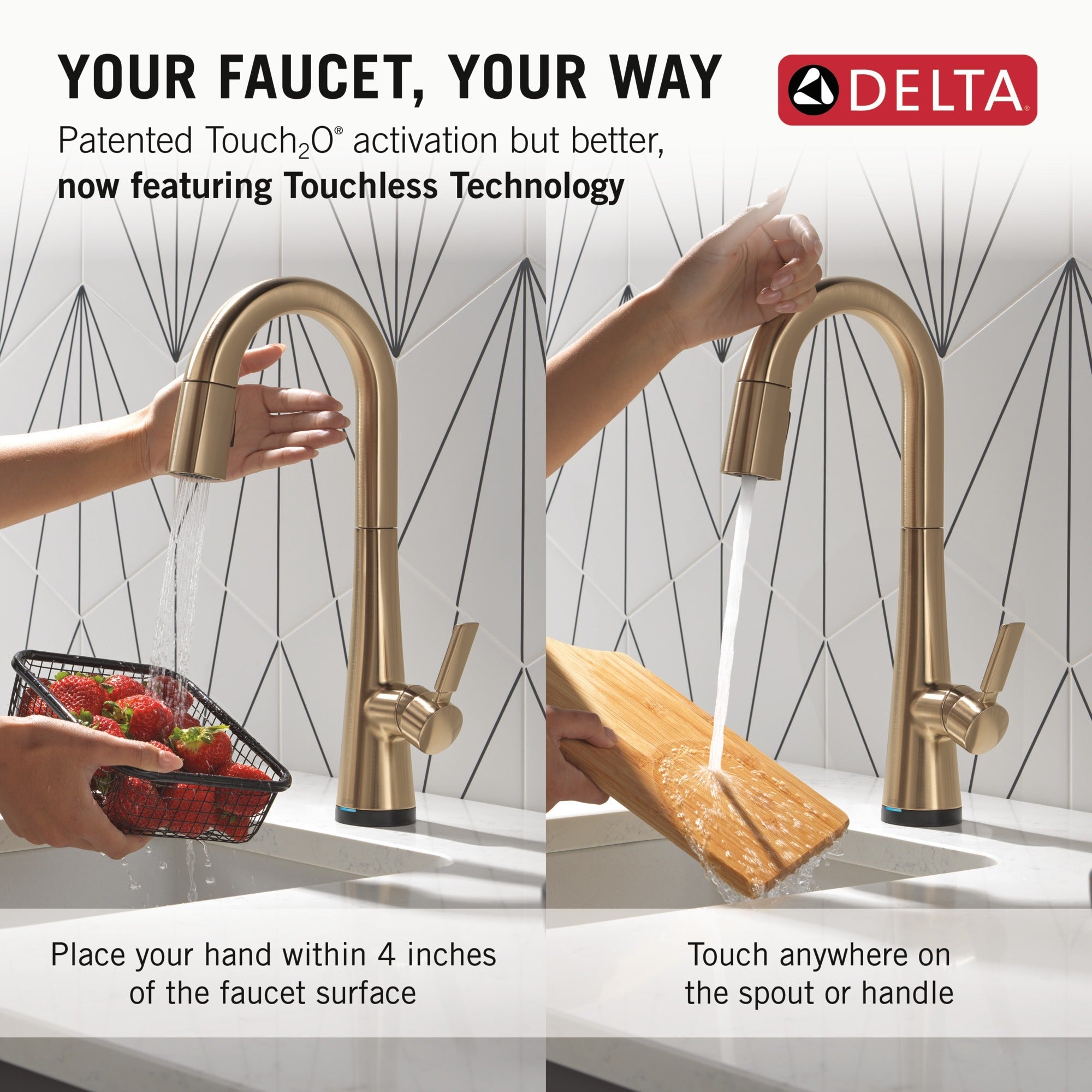 Delta Monrovia® Touch2O® Bar / Prep Faucet with Touchless Technology