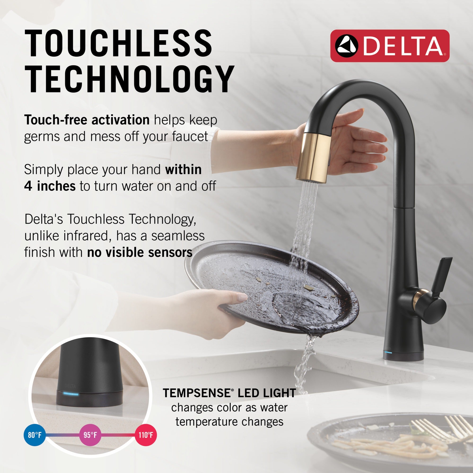 Delta Monrovia® Touch2O® Bar / Prep Faucet with Touchless Technology