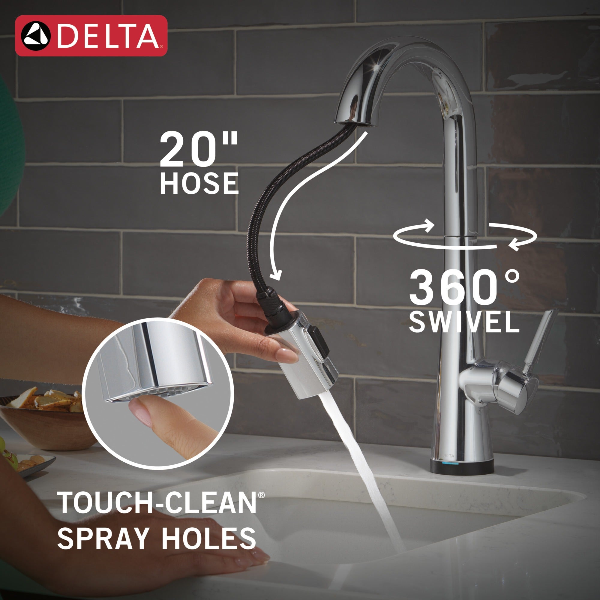 Delta Monrovia® Touch2O® Bar / Prep Faucet with Touchless Technology