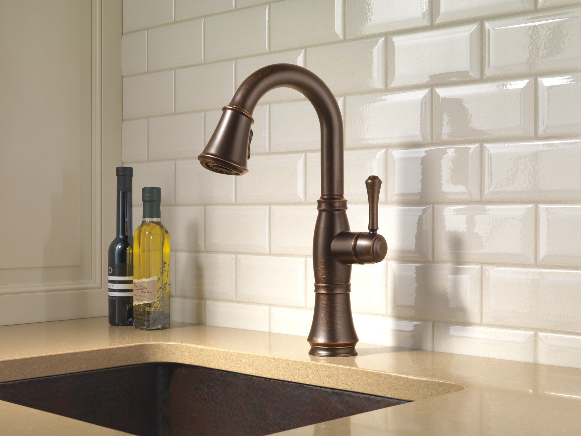 Delta Cassidy® Single Handle Pull-Down Bar / Prep Faucet