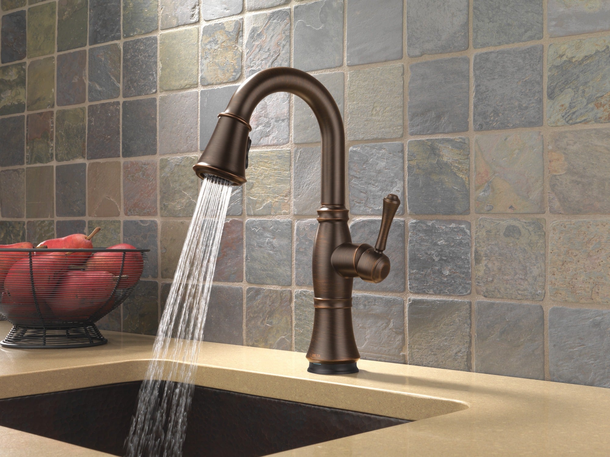 Delta Cassidy® Single Handle Pull-Down Bar / Prep Faucet with Touch<sub>2</sub>O® Technology