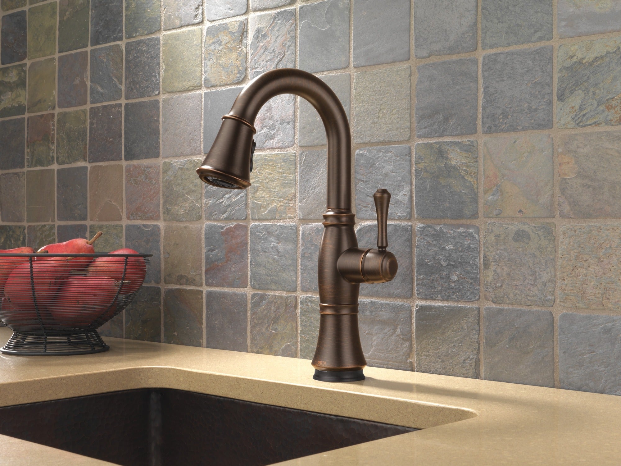 Delta Cassidy® Single Handle Pull-Down Bar / Prep Faucet with Touch<sub>2</sub>O® Technology