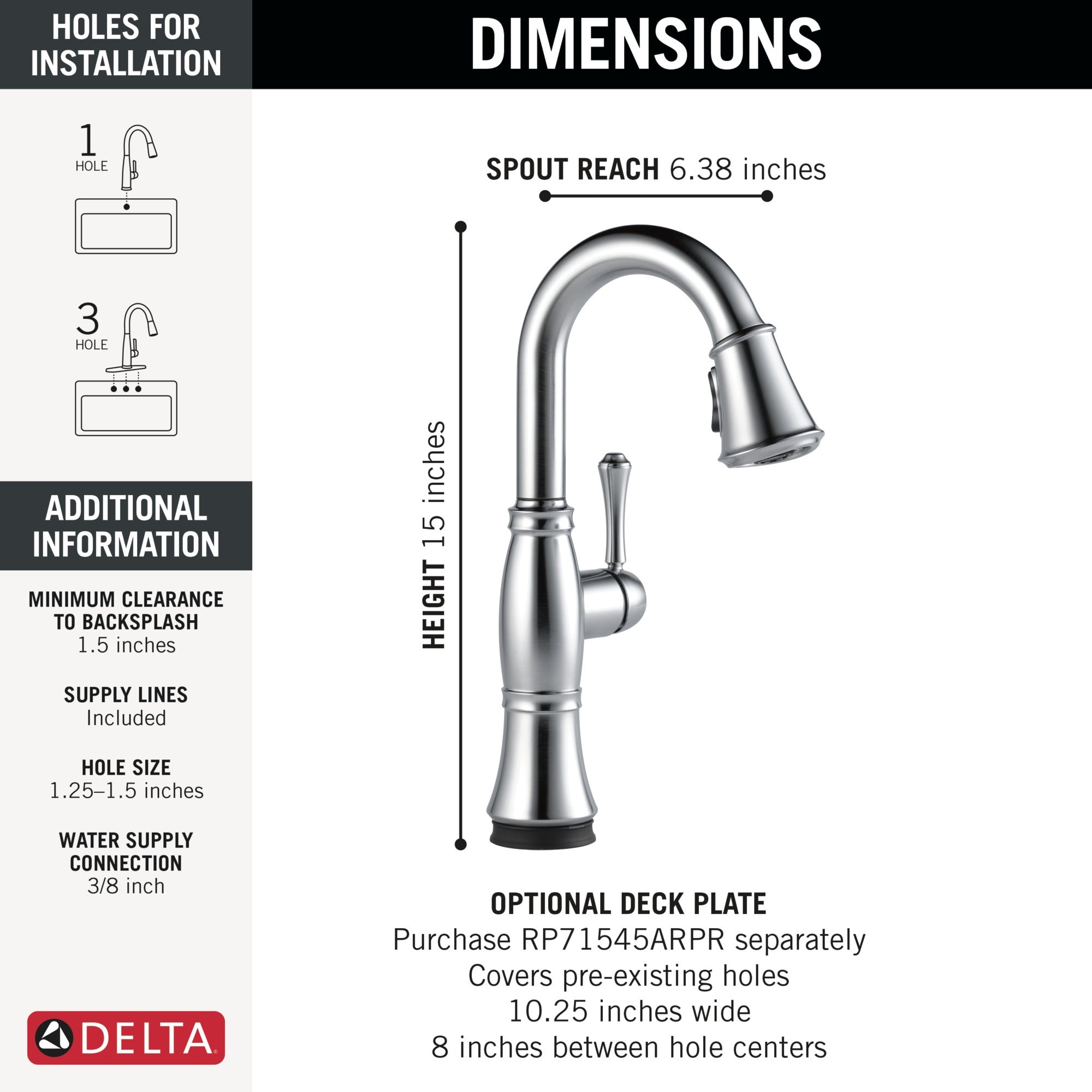 Delta Cassidy® Touch2O® Bar / Prep Faucet with Touchless Technology
