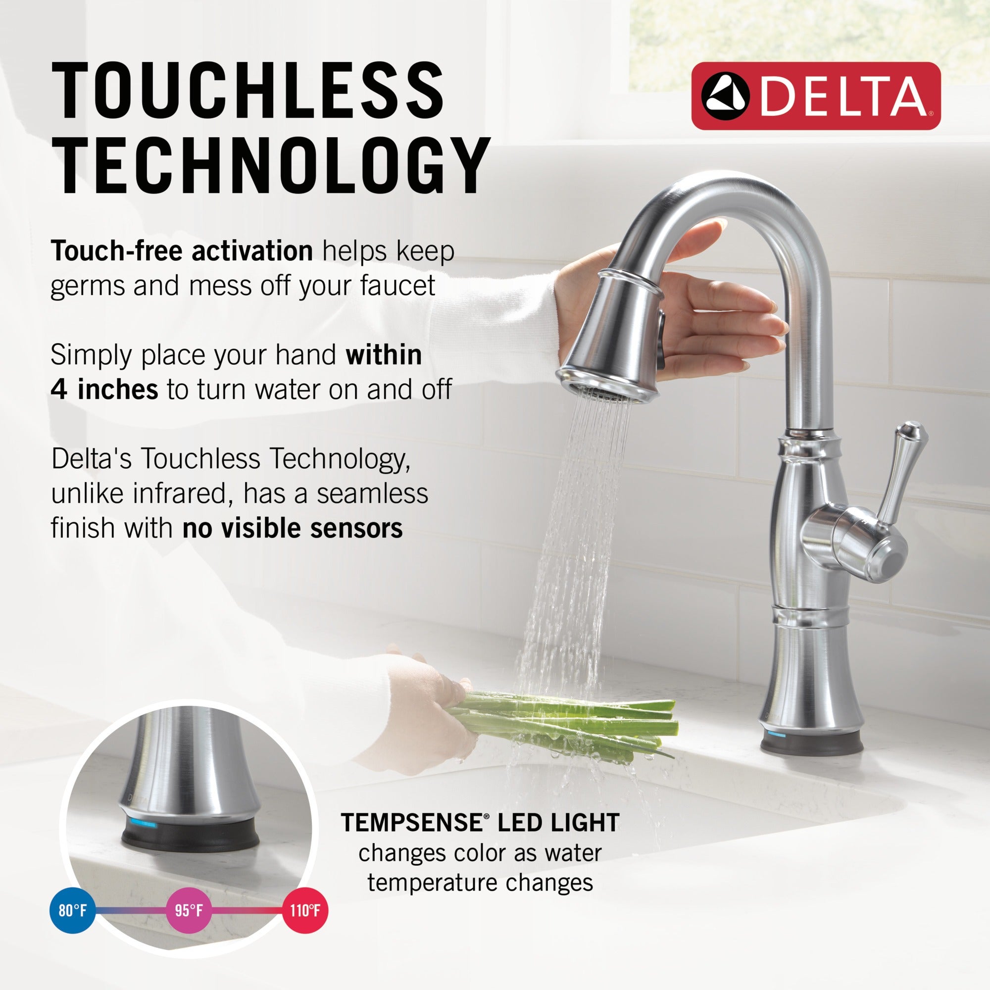 Delta Cassidy® Touch2O® Bar / Prep Faucet with Touchless Technology