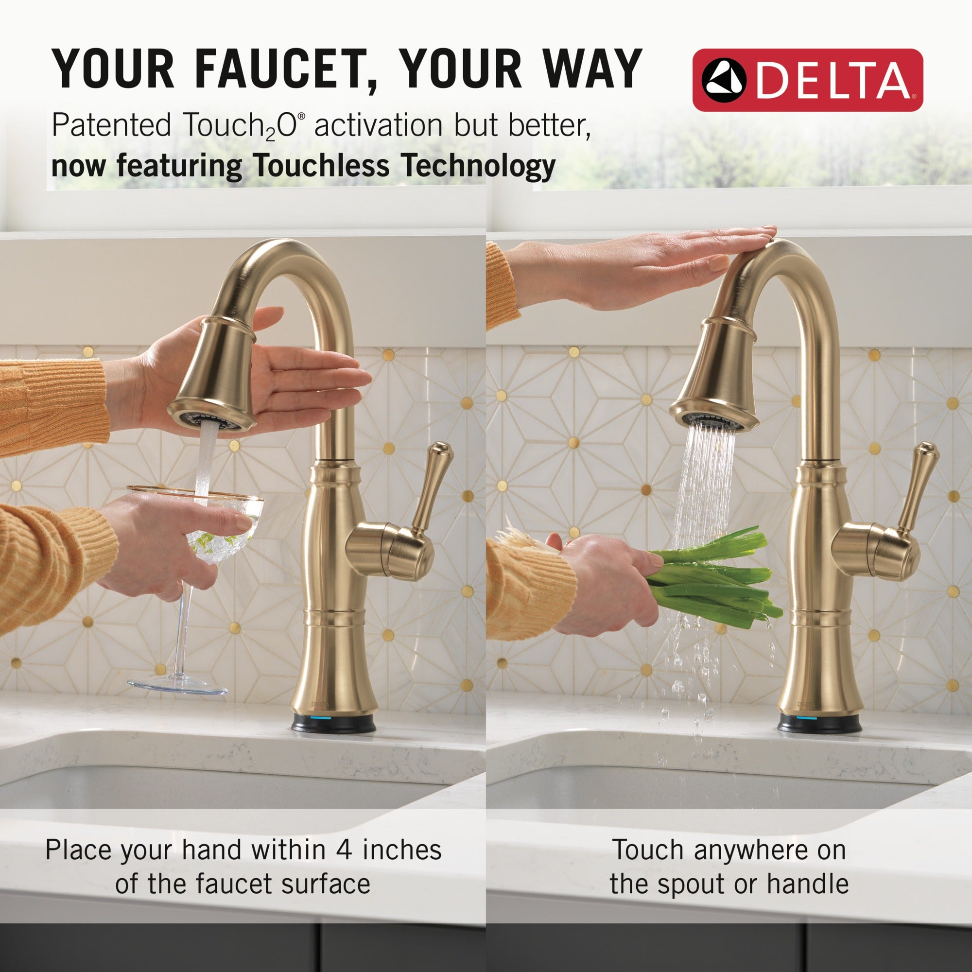 Delta Cassidy® Touch2O® Bar / Prep Faucet with Touchless Technology