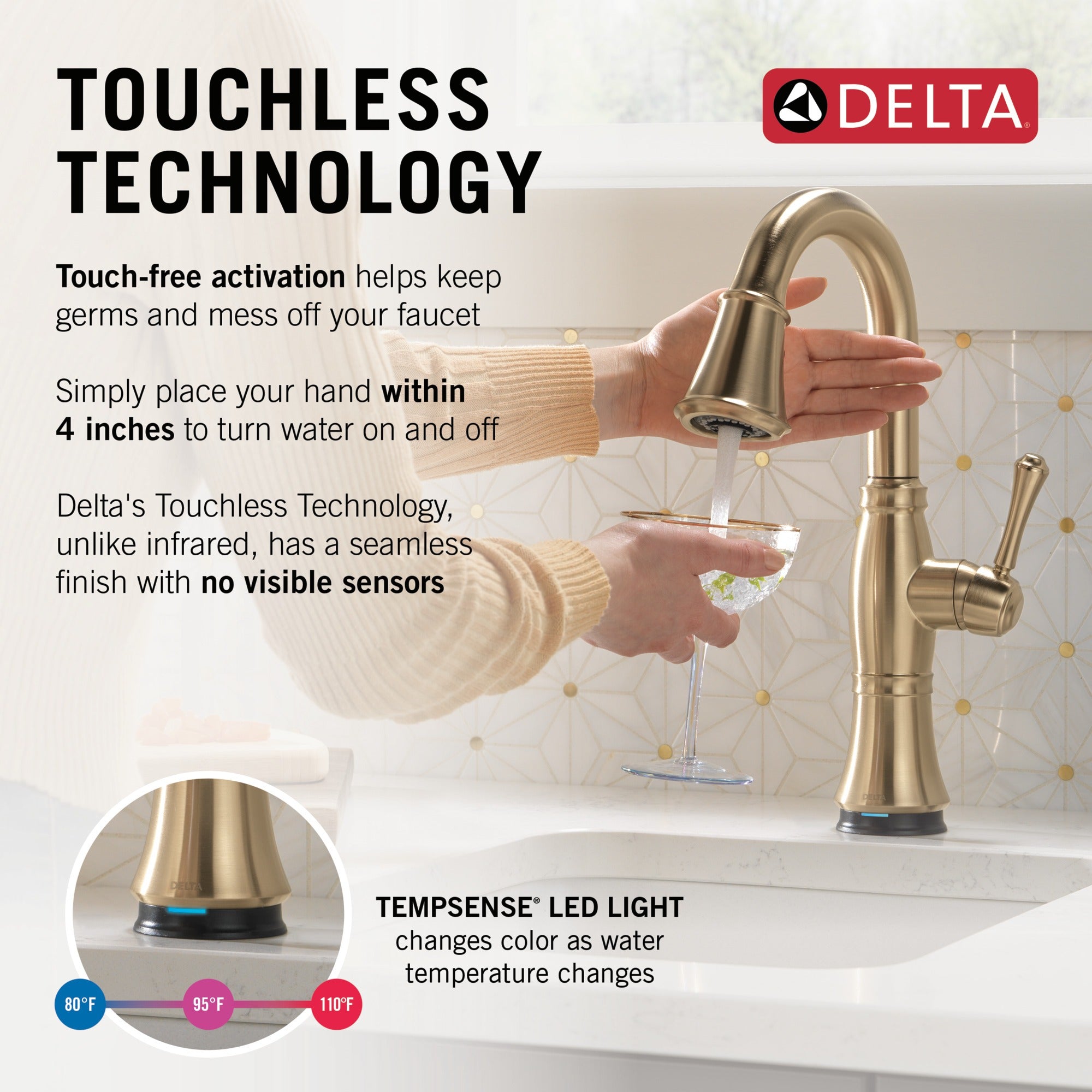 Delta Cassidy® Touch2O® Bar / Prep Faucet with Touchless Technology