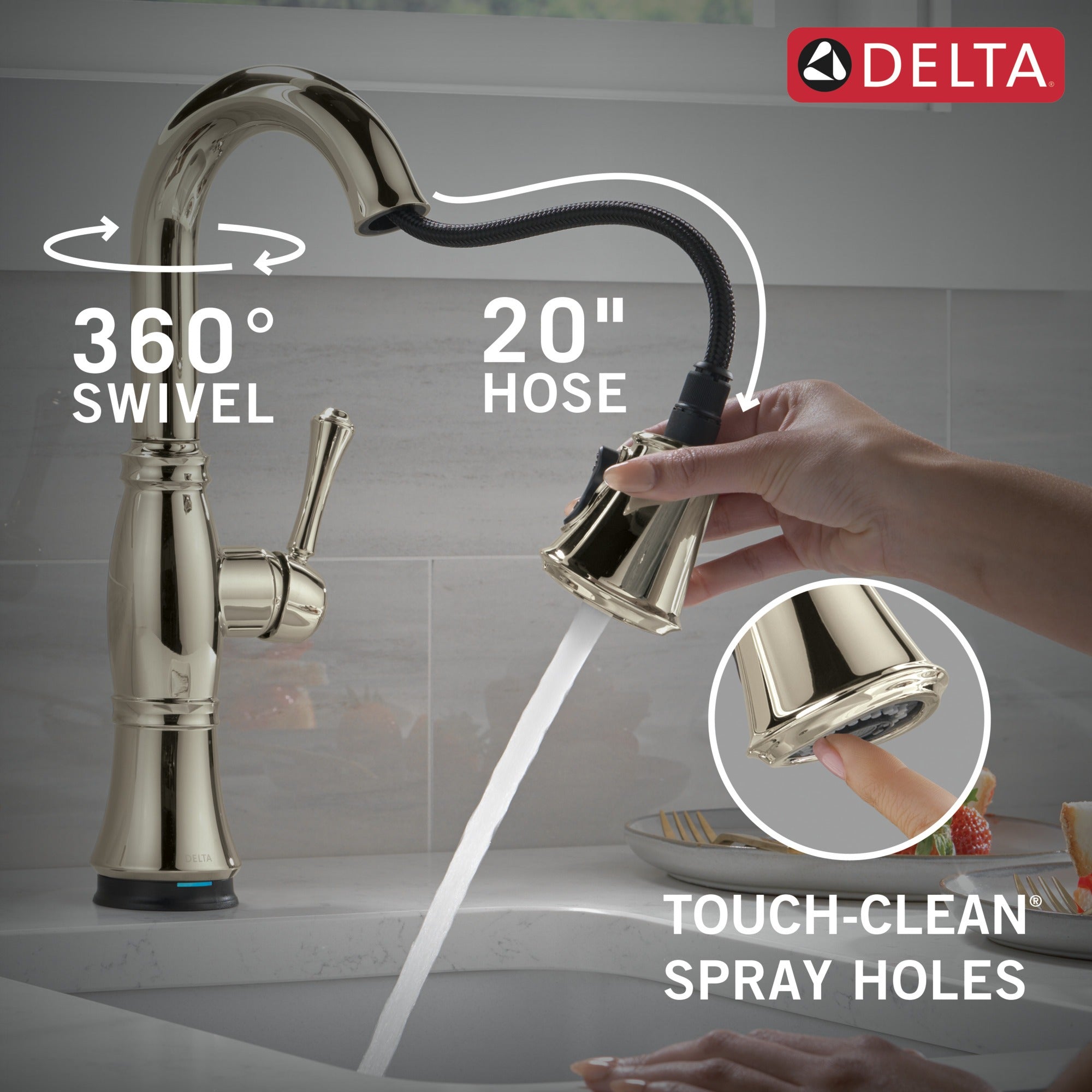 Delta Cassidy® Touch2O® Bar / Prep Faucet with Touchless Technology