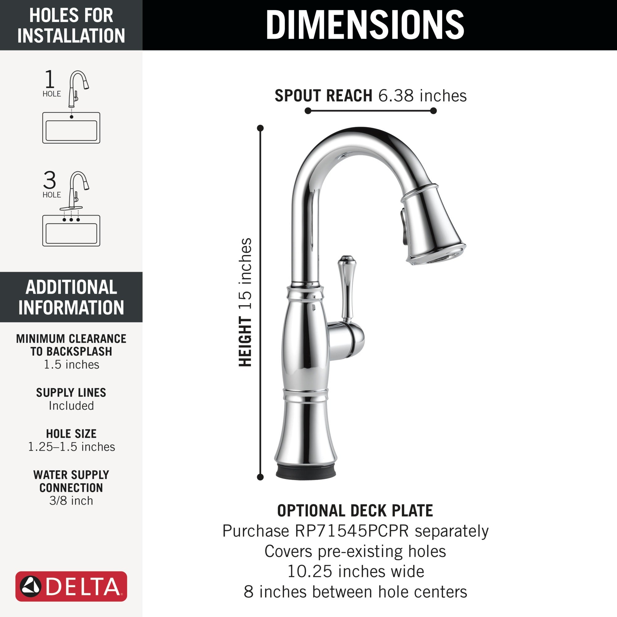 Delta Cassidy® Touch2O® Bar / Prep Faucet with Touchless Technology