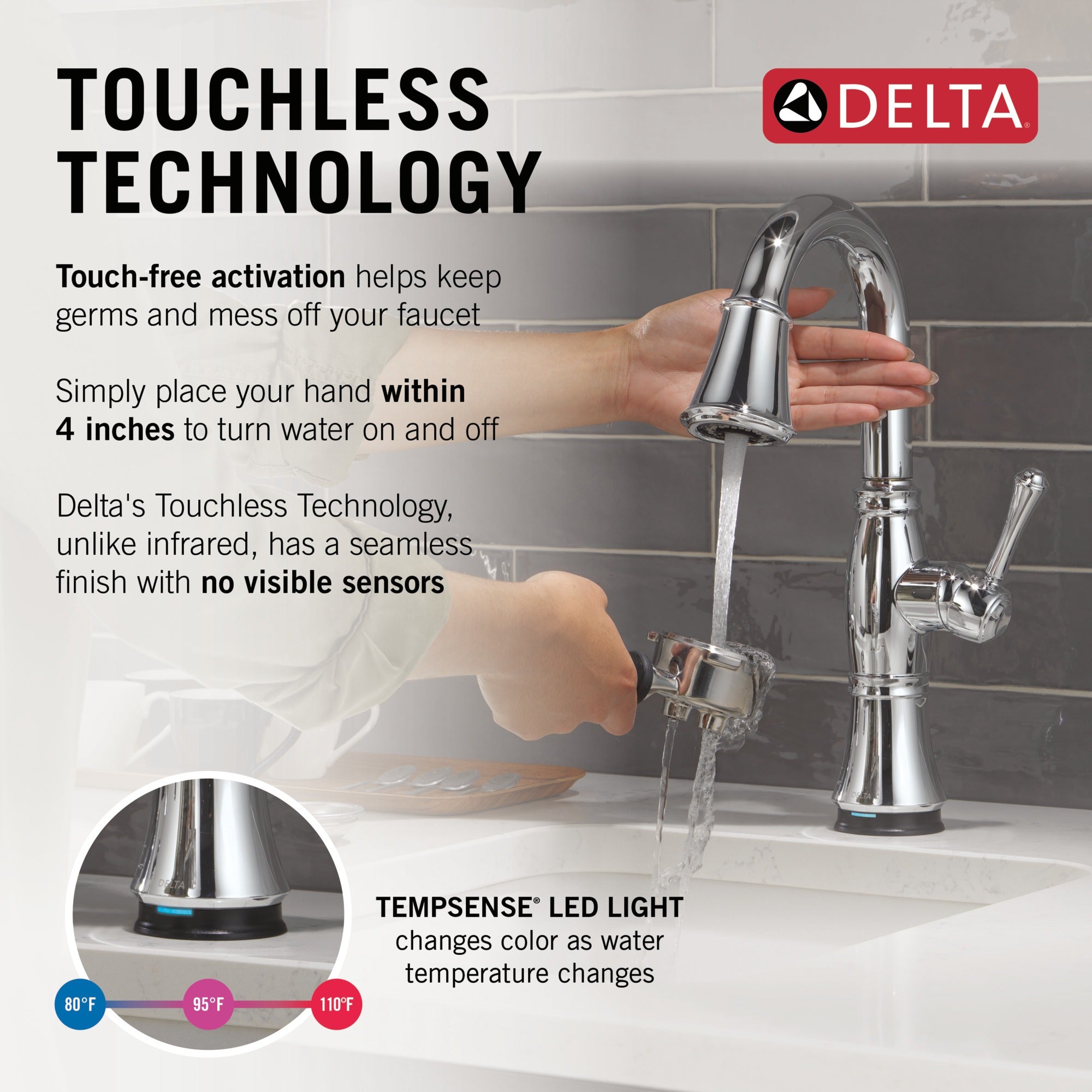 Delta Cassidy® Touch2O® Bar / Prep Faucet with Touchless Technology
