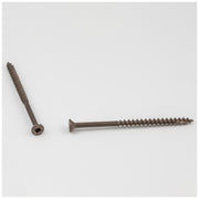 Hardware Resources #9 x 3" Clear Brown Wax Square Drive Type 17 Coarse Thread Flat Head Nib Screw Sold by the Keg