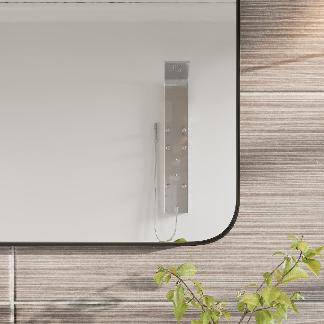 Eviva Harmony Black Metal Framed Mirror
