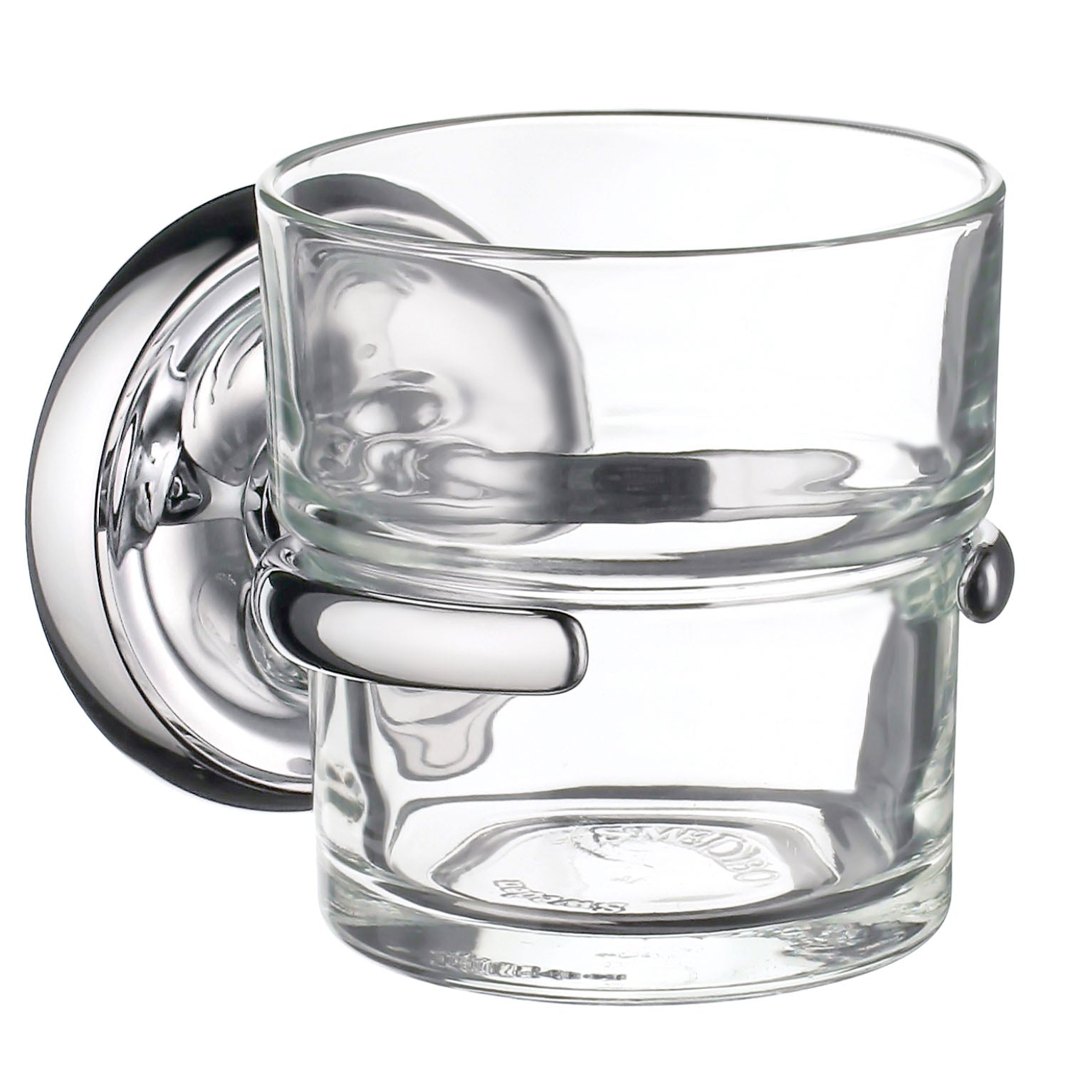 VILLA - Holder in Polished Brass with Clear Glass Tumbler
