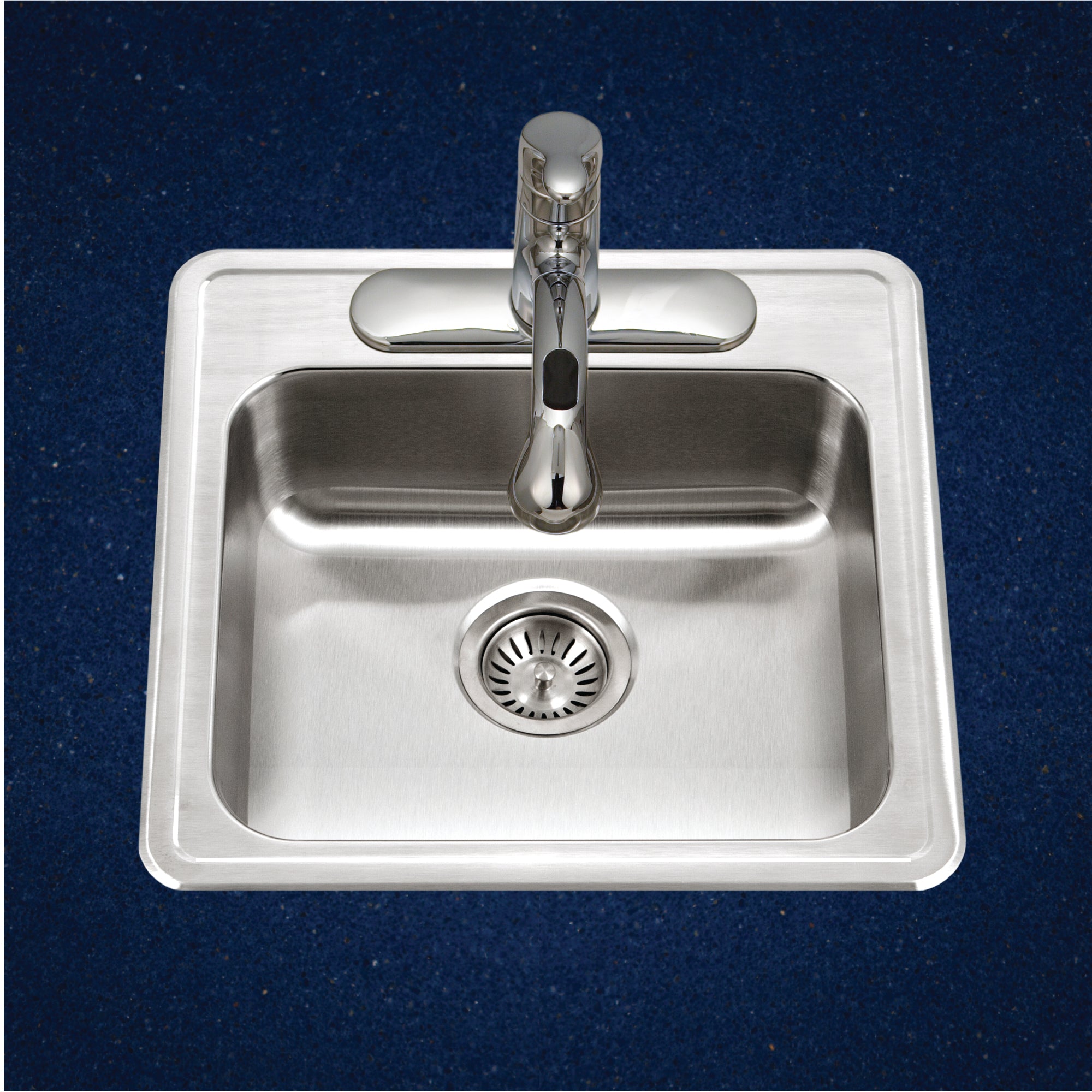 Houzer ADA Compliant 19 inch Stainless Steel Drop-in Topmount 3-hole 5 inch Deep Single Bowl Kitchen Sink - A1919-603-1