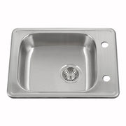 Houzer ADA Compliant 22 inch Stainless Steel Drop-in Topmount 2-hole 5 inch Deep Single Bowl Kitchen Sink