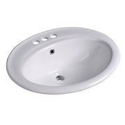 Daweier Top Mount Ceramic Oval Sinks Single Bowl A8702-3