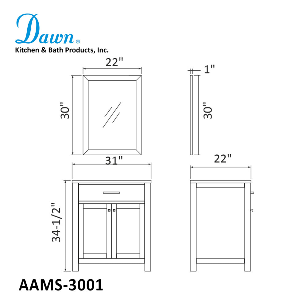 Dawn Vanity Set AAMS-3001