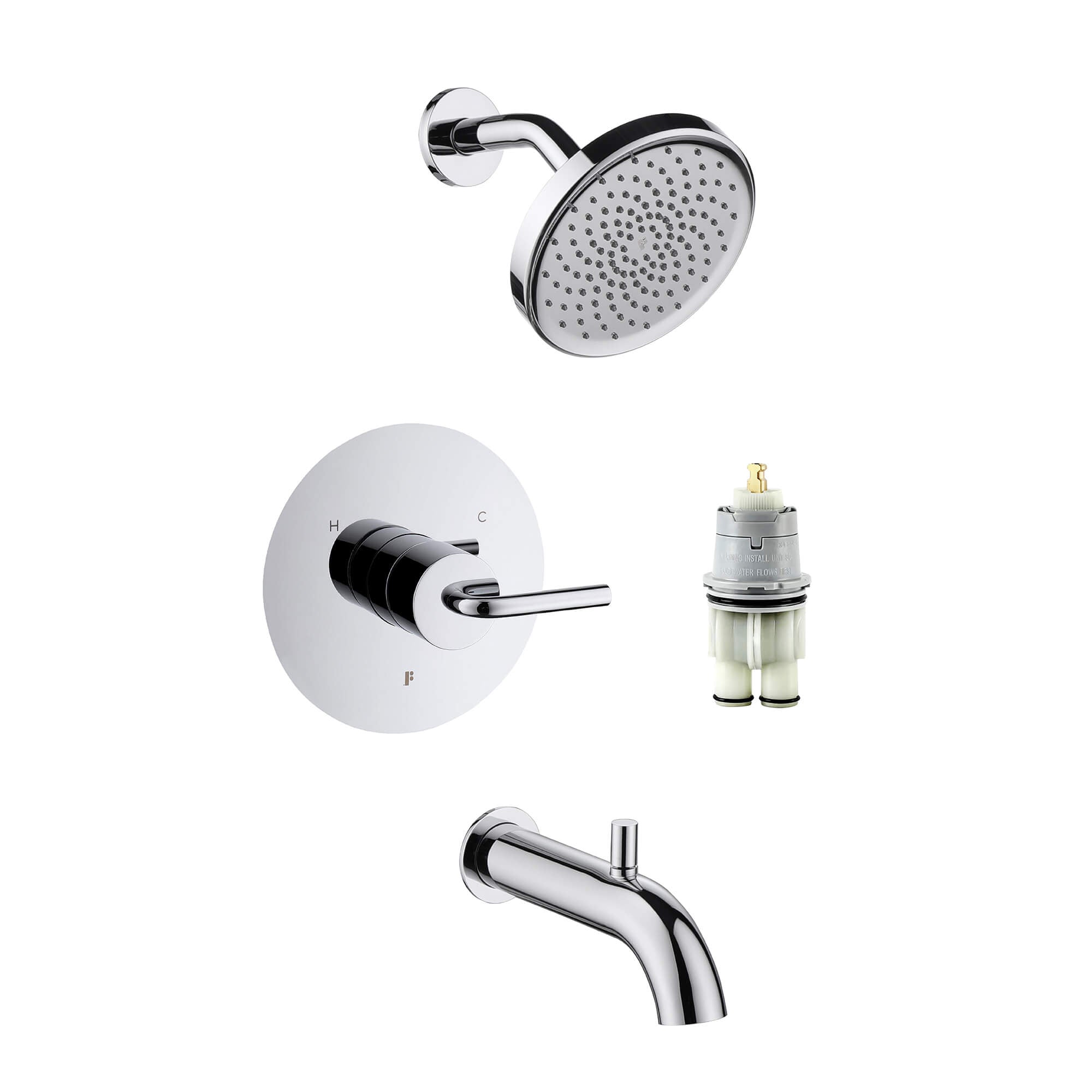 Shower System Set Round