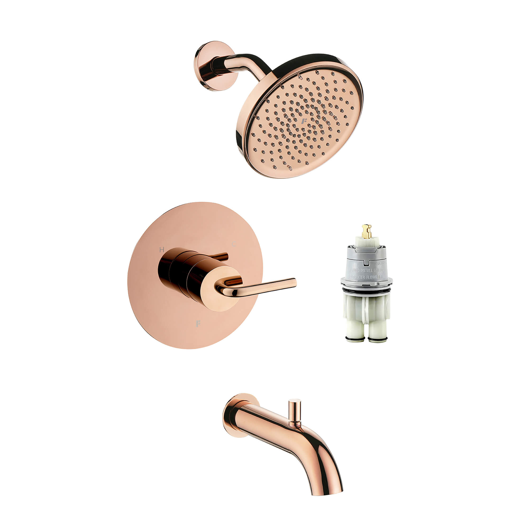 Shower System Set Round