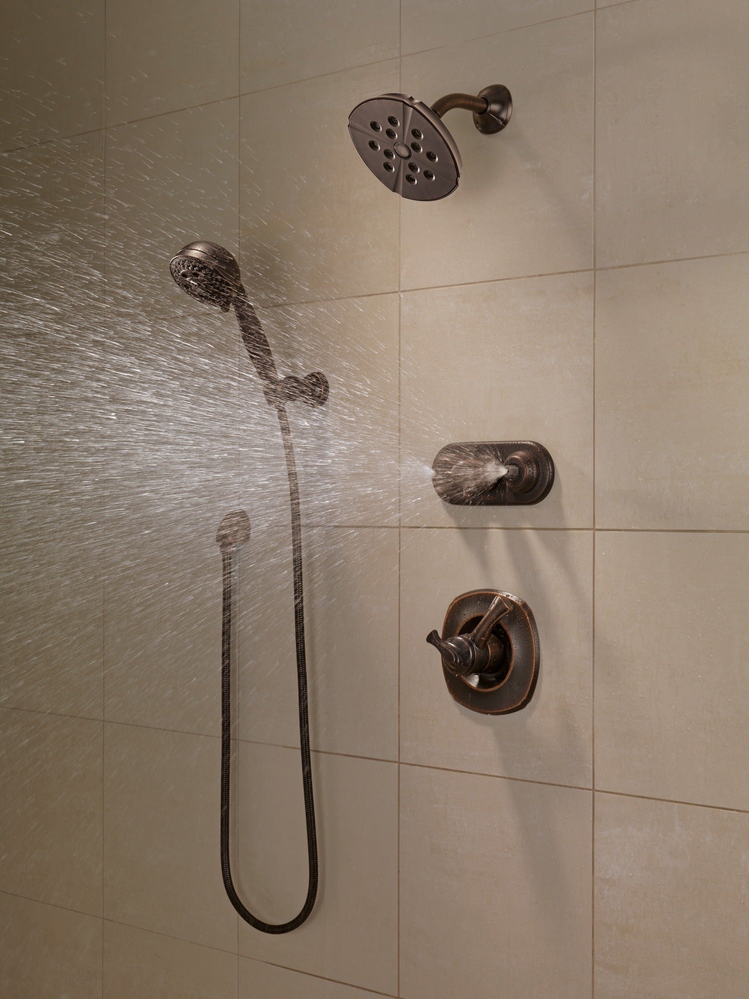 Delta Universal Showering Components H2OKinetic® 5-Setting Adjustable Wall Mount Hand Shower