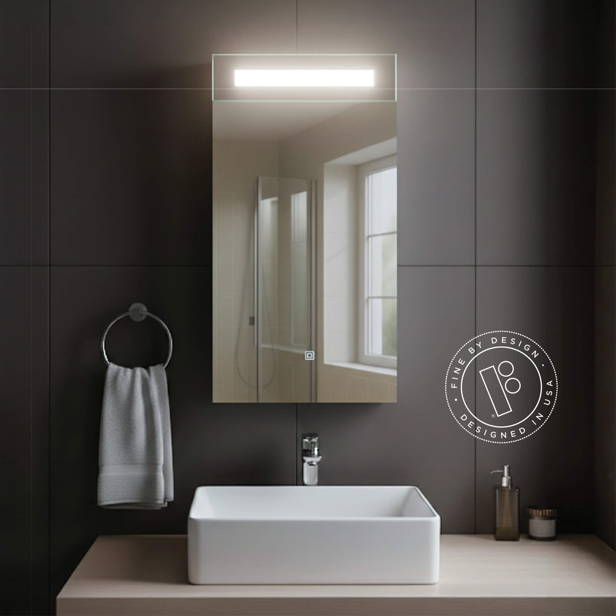 Fine Fixtures Aluminum Cabinets - Top LED