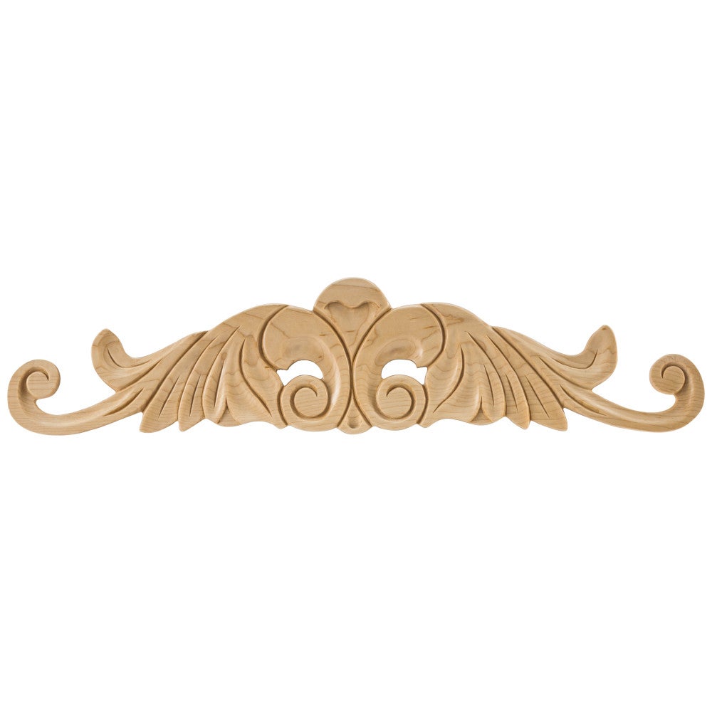 Hardware Resources 20" W x 1/4" D x 4-1/2" H Hand Carved Maple Nouveau Onlay
