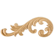 Hardware Resources 10-5/8" W x 1/4" D x 4" H Left Maple Acanthus Applique