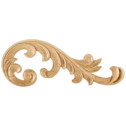Hardware Resources 10-5/8" W x 1/4" D x 4" H Right Maple Acanthus Applique