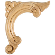 Hardware Resources 3-3/4" W x 3/8" D x 4-1/2" H Right Corner Cherry Acanthus Applique