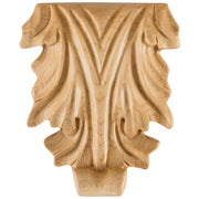 Hardware Resources 3-5/8" W x 3/4" D x 4-1/4" H Maple Acanthus Applique