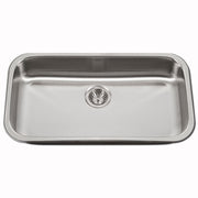 Houzer ADA Compliant 32 inch Stainless Steel Undermount 6 inch Deep Large Single Bowl Kitchen Sink - AU3018-60-1