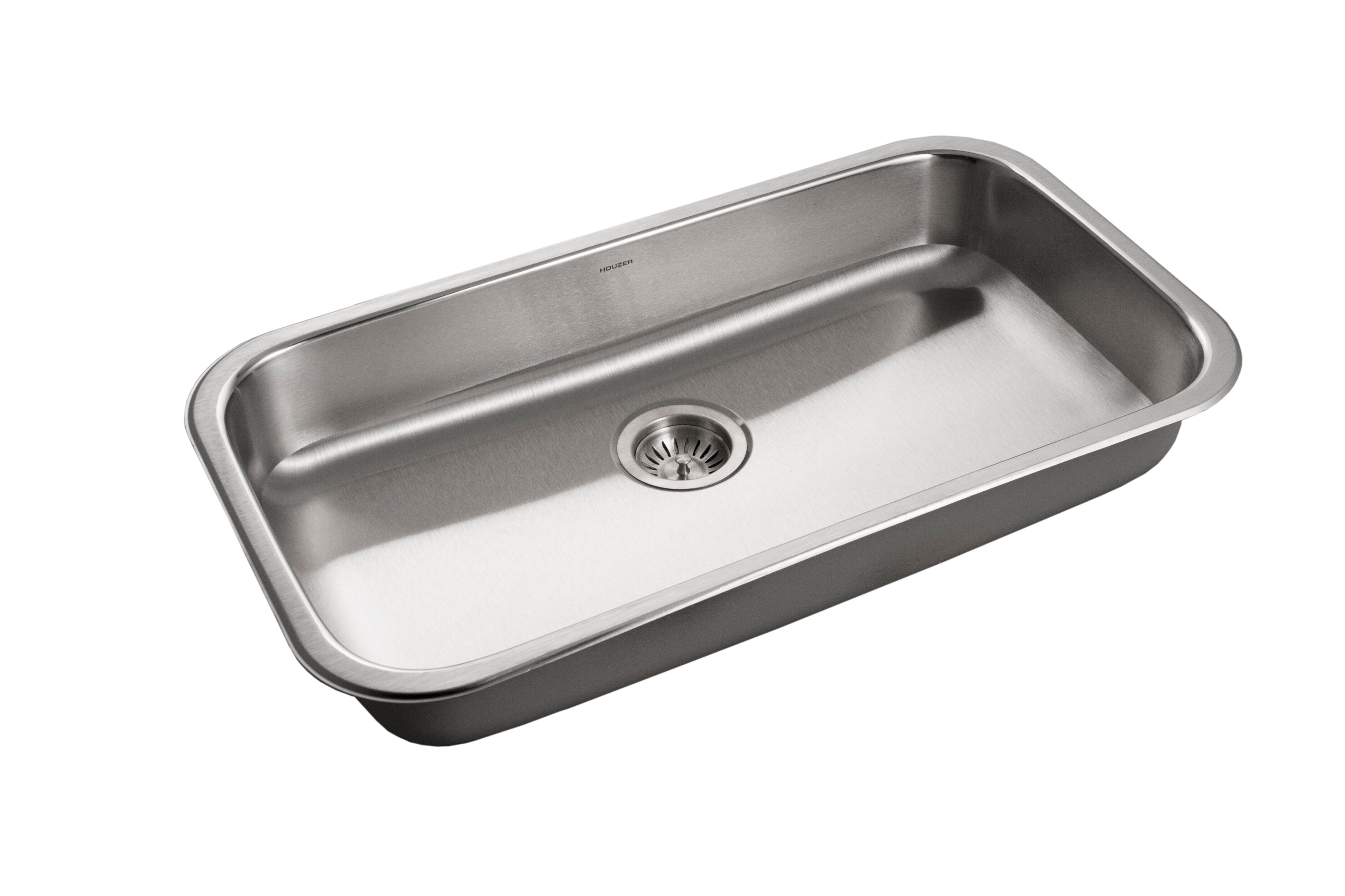 Houzer ADA Compliant 32 inch Stainless Steel Undermount 6 inch Deep Large Single Bowl Kitchen Sink - AU3018-60-1