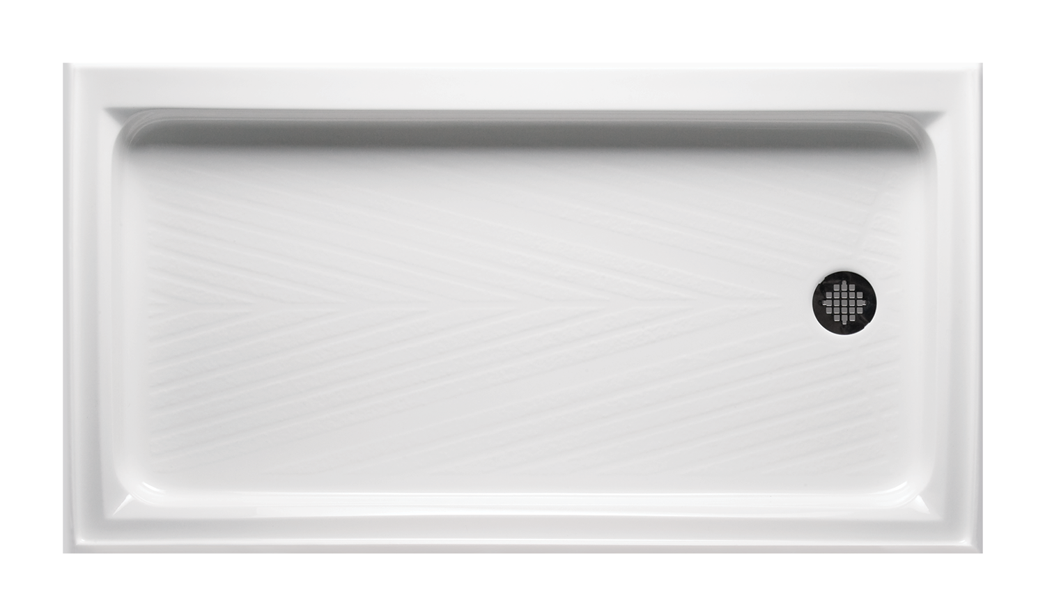 Americh 60" x 32" End Drain Left DS Base w/Square Drain - White S6032EL-WH