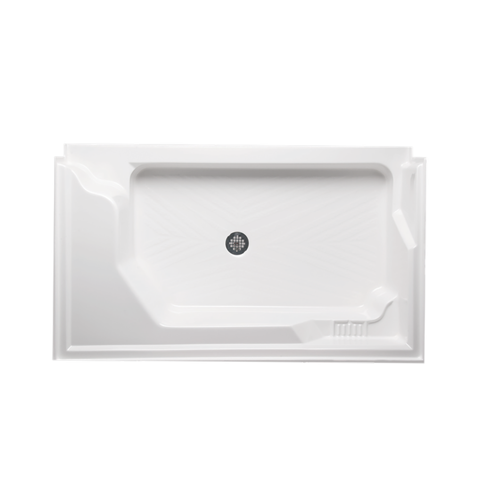 Americh 48" x 36" Single Threshold w/ Left Hand Seat Shower Base - White A4836STSL-WH