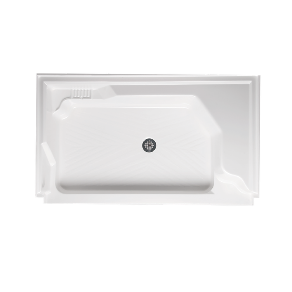 Americh 60" x 36" Single Threshold w/ Left Hand Seat Shower Base - White A6036STSL-WH