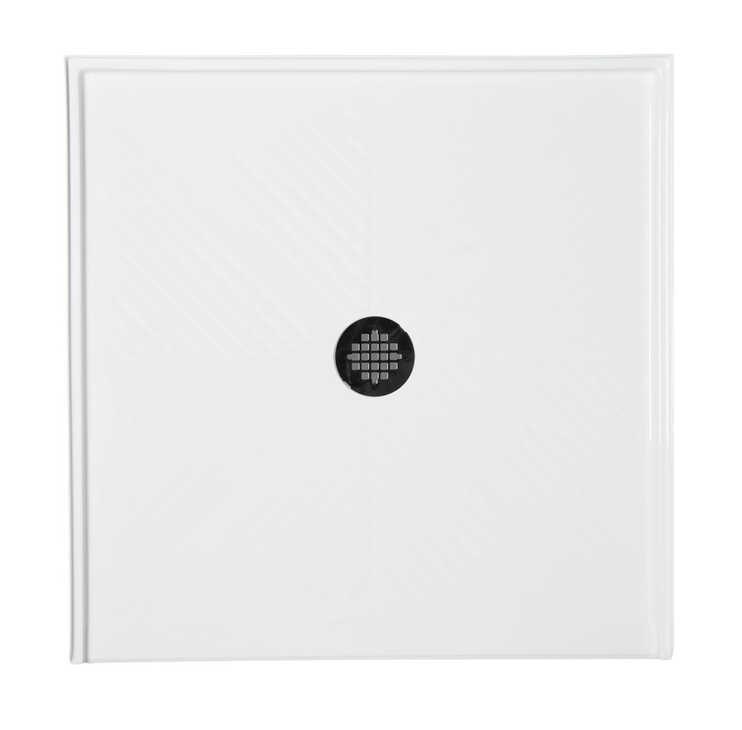 Americh 36" x 36" Single Threshold DS Base w/Square Drain - White S3636ST-WH