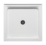 Americh 48" x 48" Triple Threshold DS Base w/Square Drain - White S4848TT-WH