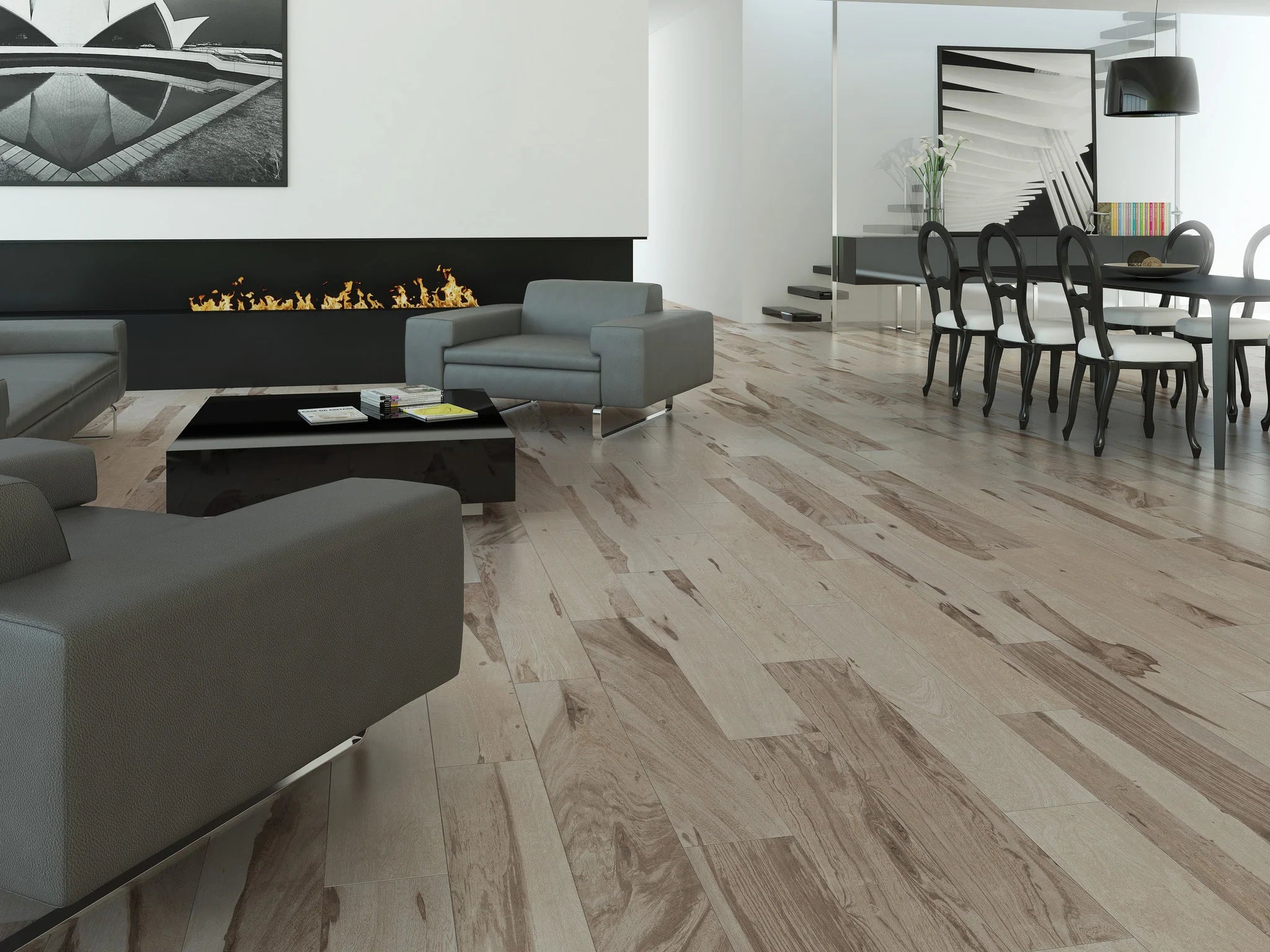 Alaska 6" x 36" Wood Look Matte Porcelain Tile – Iceberg, Indoor & Outdoor