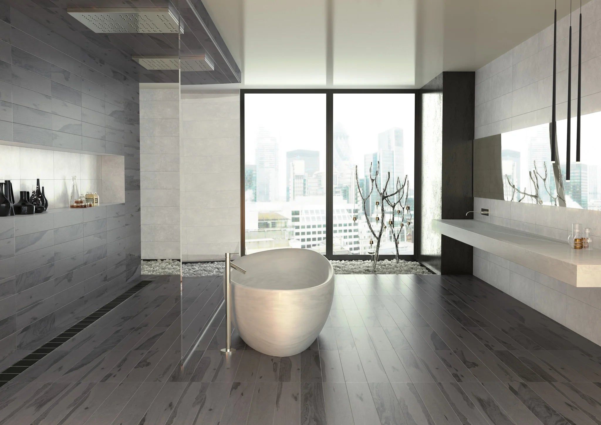 Alaska 6" x 36" Wood Look Matte Porcelain Tile – Iceberg, Indoor & Outdoor