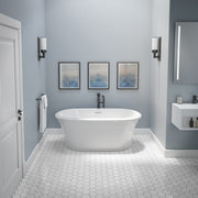 Madrigal Petite Freestanding Soaking Bathtub – Modern 59" Acrylic Tub BZMA5931-18