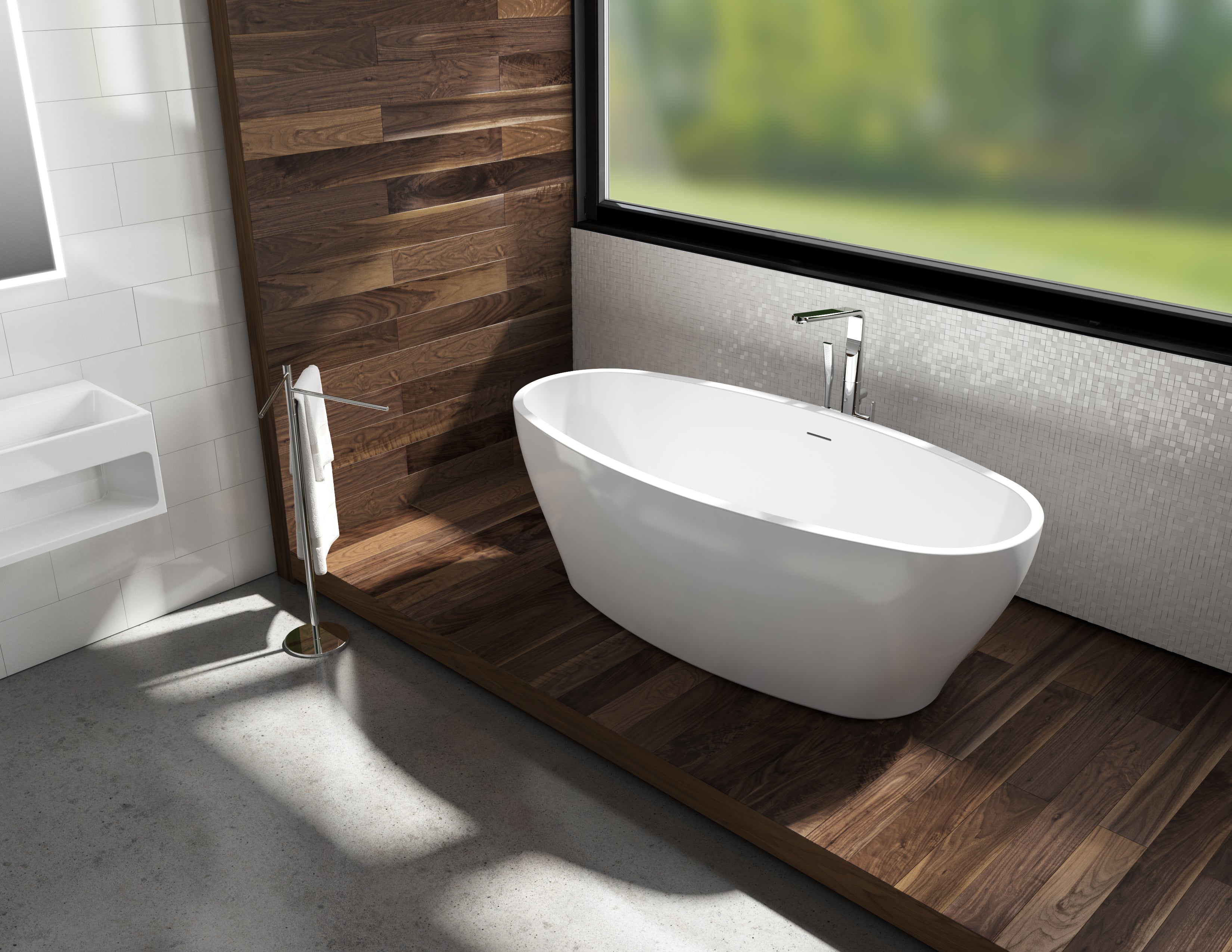 Fleurco Octave Grande 67" Freestanding Acrylic Bathtub – BZOC6731-18