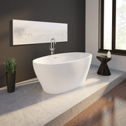 Fleurco Octave Petite 59" x 31 1/2" Freestanding Acrylic Bathtub – White (BZOC5931-18)