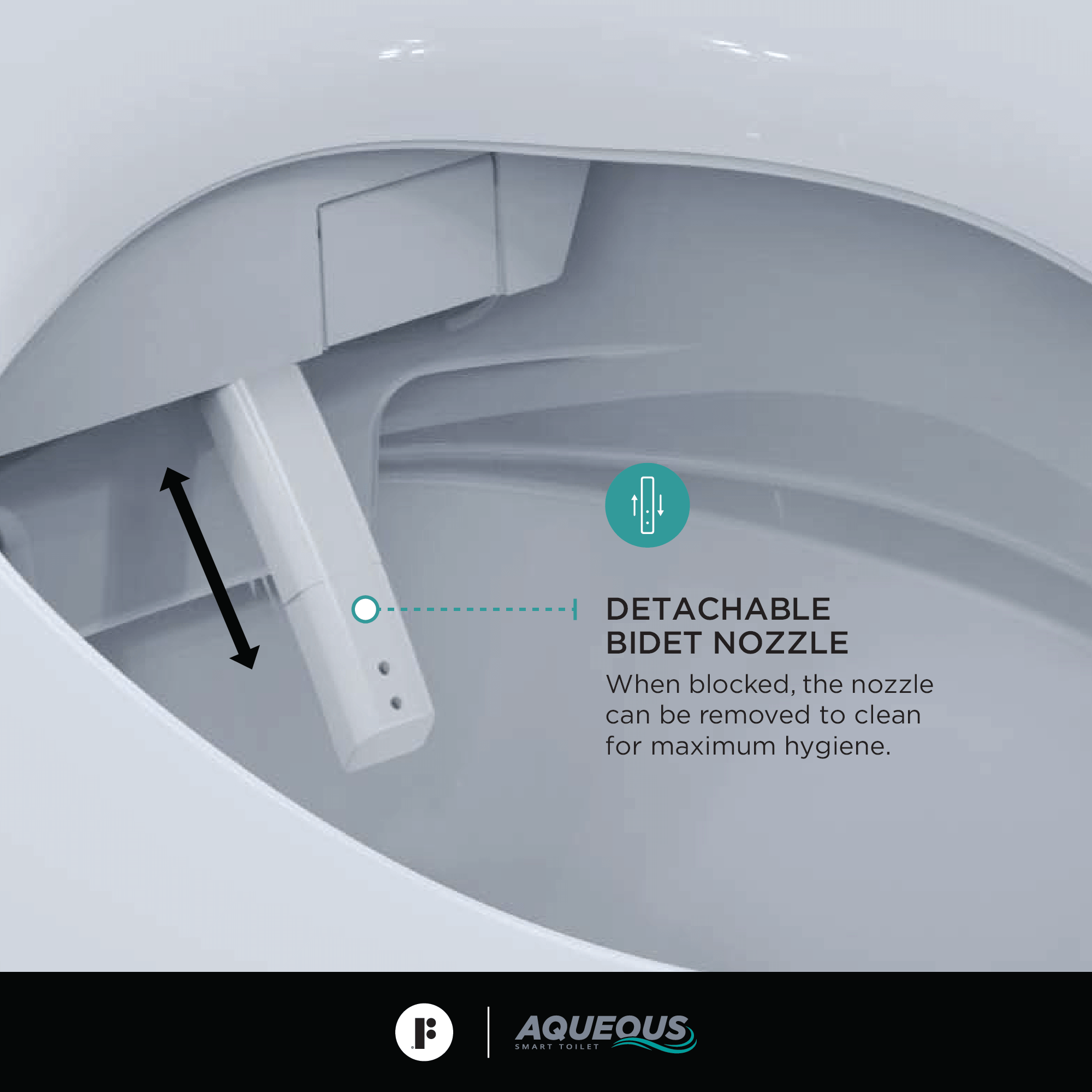 Fine Fixtures SWT1W Aqueous™ Smart Wall-Hung Toilet & Bidet Seat