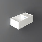 Britannia Rectangular Wall Mount Basin with Right Single Hole Drill