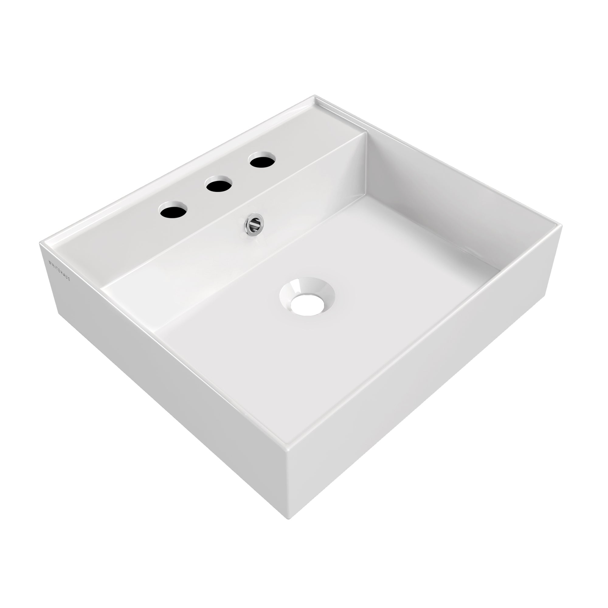 20" Rectangular Wall Mount Basin with Faucet Drilling and Overflow