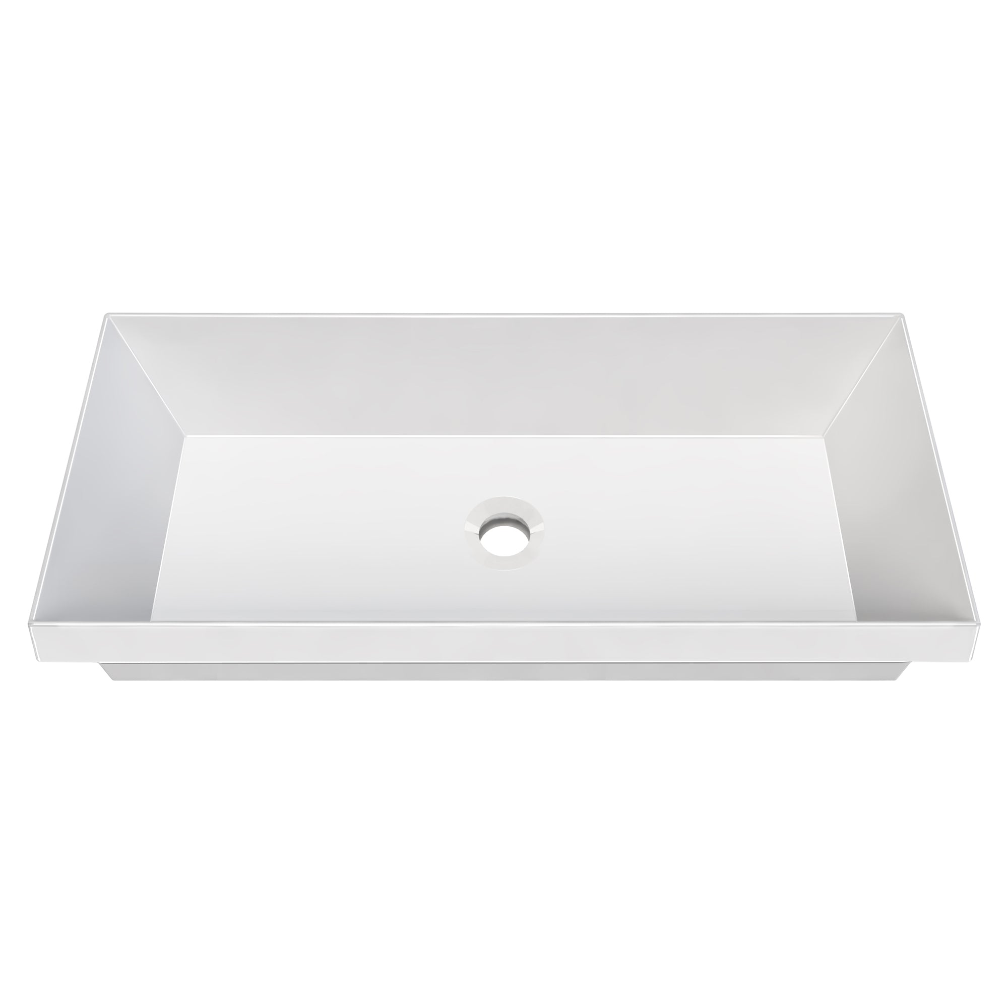 32" Rectangular Semi-Recessed Basin with Center Drain Location