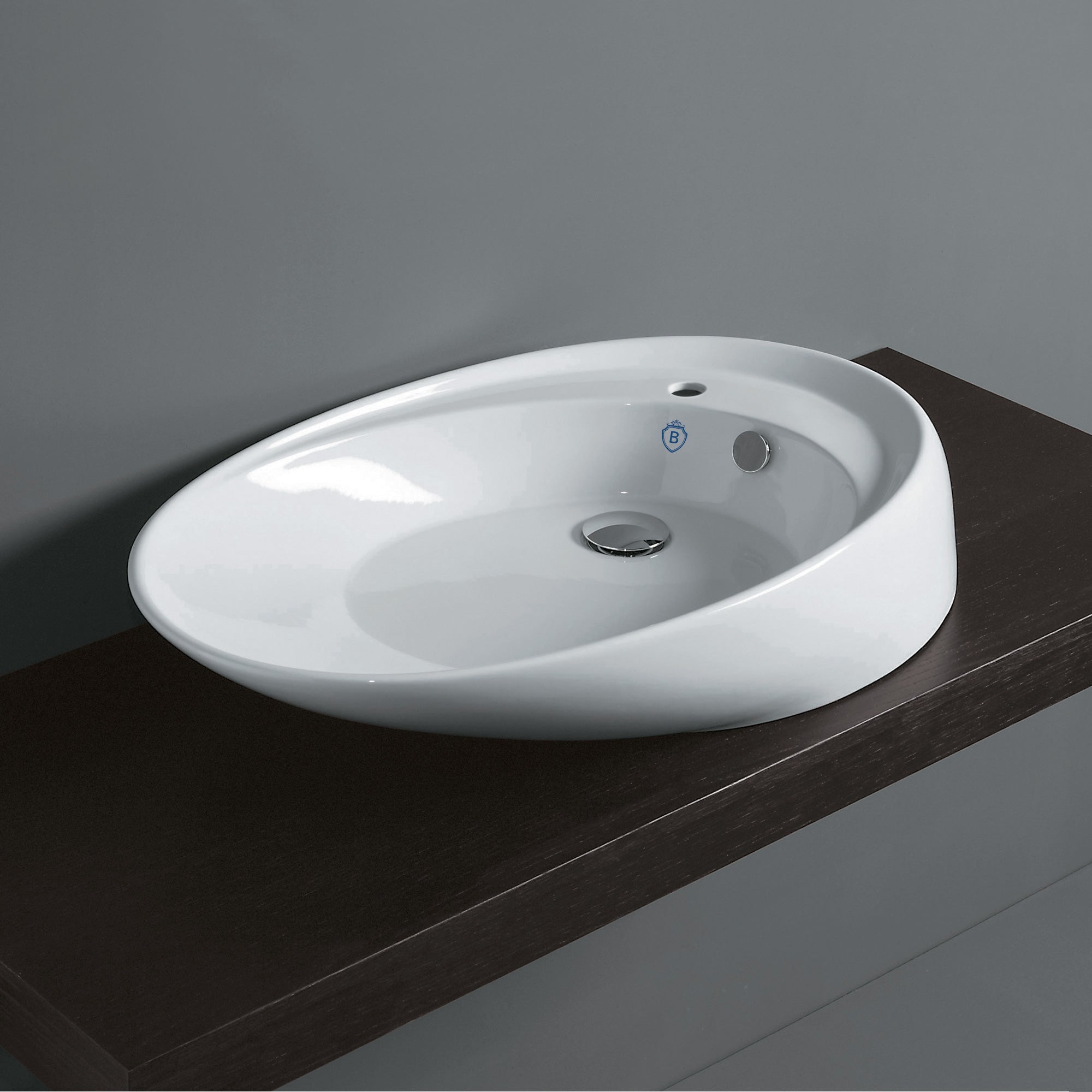Britannia Oval Above Mount Basin with Single Faucet Hole Drill