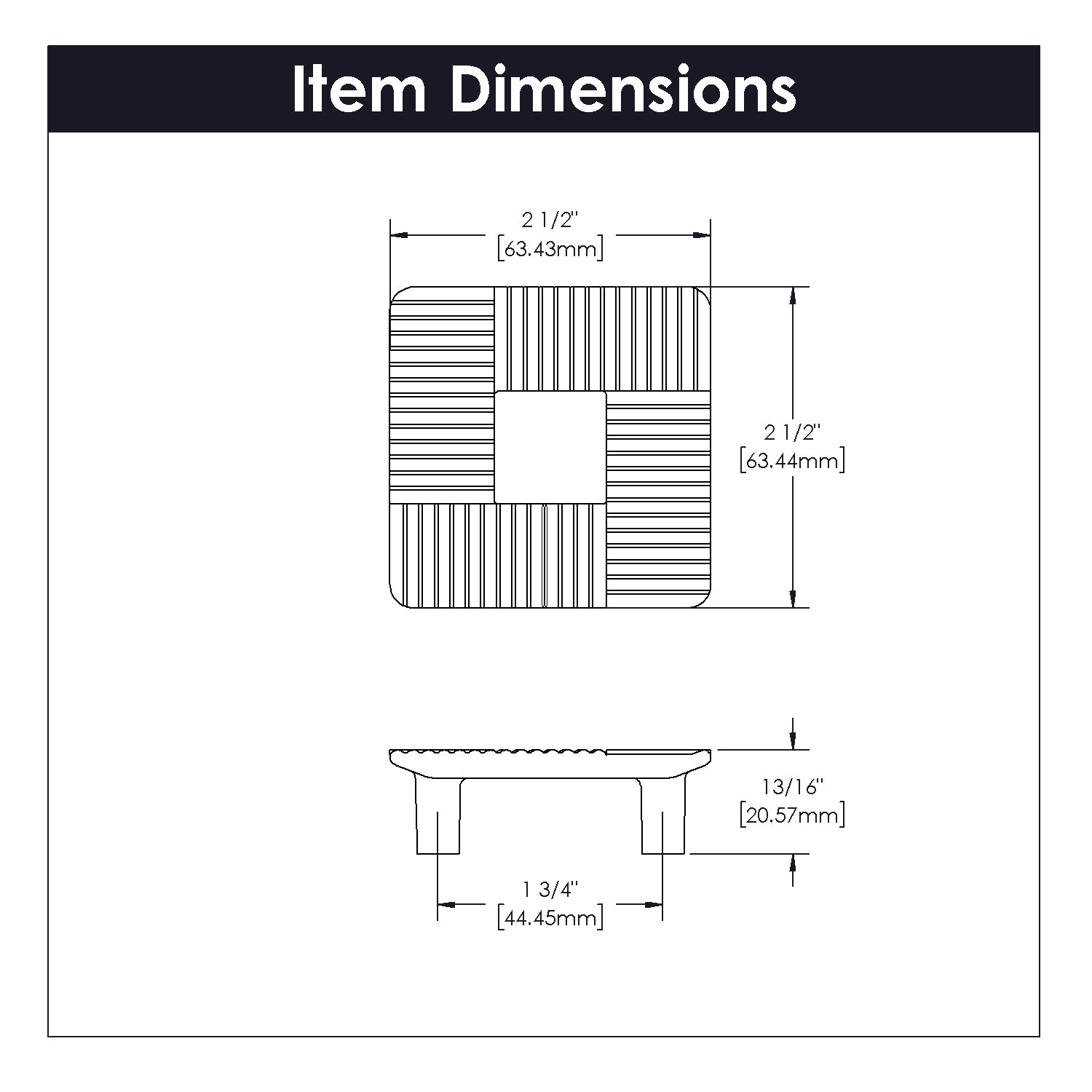 Belwith 1-3/4 Inch Center to Center Bijou Omni Pull (B049825)