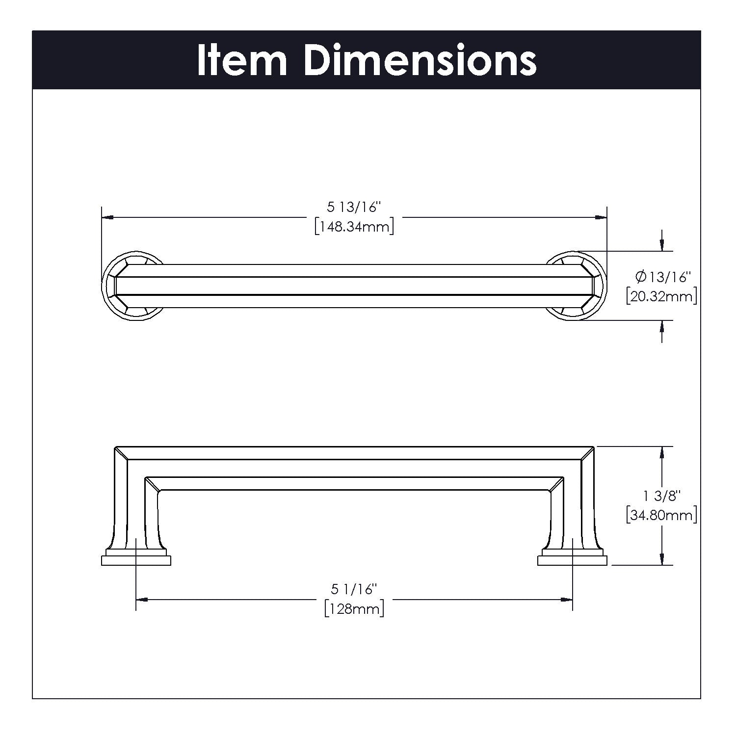 Belwith 5-1/16 Inch (128mm) Center to Center Facette Pull (B072425)