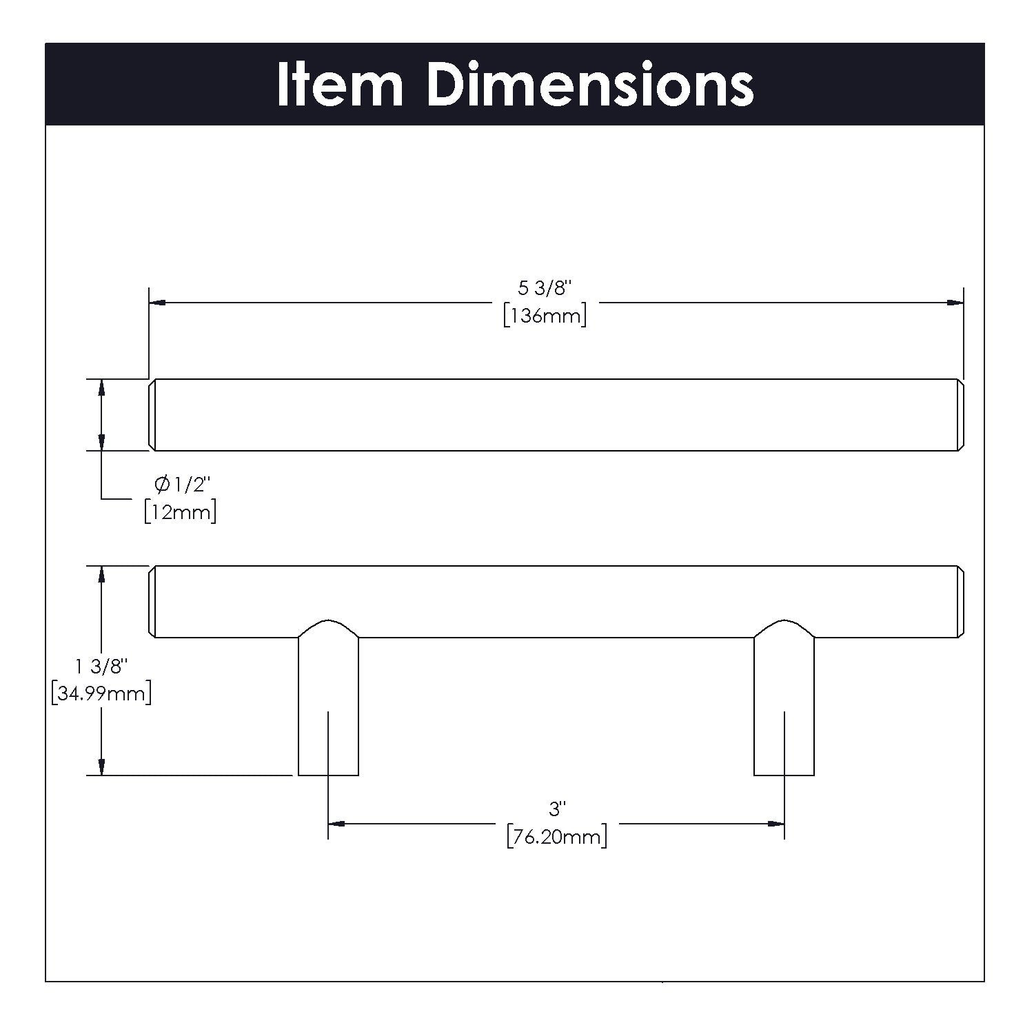 Belwith 3 Inch Center to Center Contemporary Bar Pulls Pull (B074873)