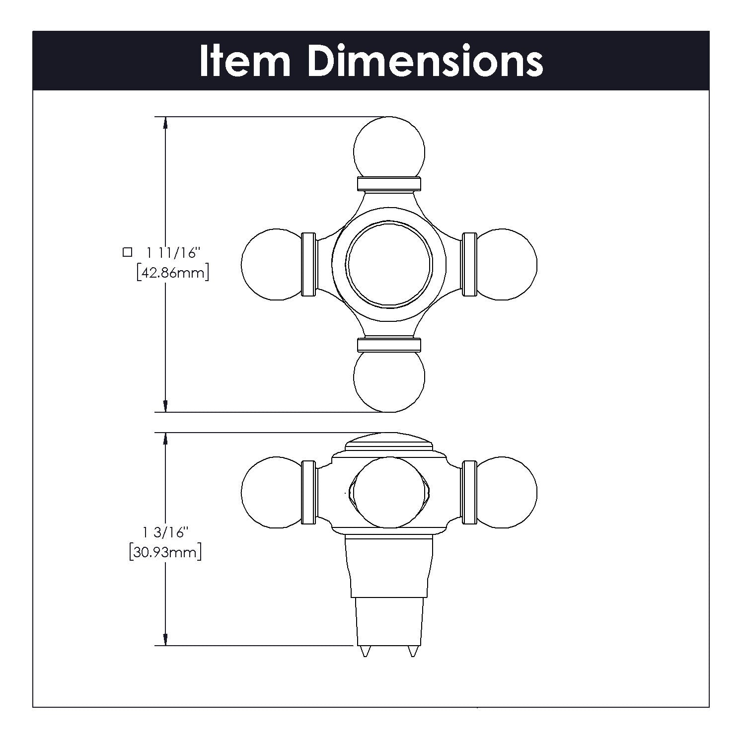 Belwith 1-11/16 Inch x 1-11/16 Inch Fuller Knob (B075061)